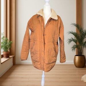 Columbia London Tan Quilted Sherpa Lined Jacket – Women - XL